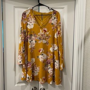 Yellow floral dress